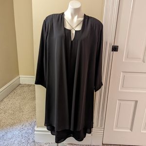 Vintage Patra Women black two piece look evening dress size 24